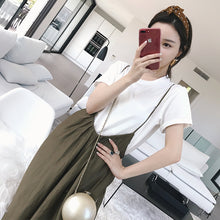 画像をギャラリービューアに読み込む, カジュアルオールインワンサロペット&ホワイトTシャツセットアップ