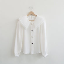 画像をギャラリービューアに読み込む, 無地フリルブラウス・シャツ&プリーツミニスカートセットアップ