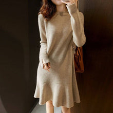 画像をギャラリービューアに読み込む, 秋冬気質よいゆるリラックス着痩せ合わせやすいニットワンピース