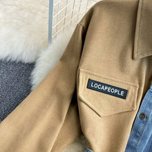 画像をギャラリービューアに読み込む, 配色切替デニムダメージデザインシャツトップス