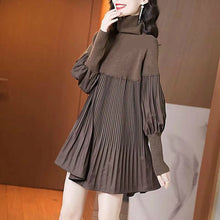 画像をギャラリービューアに読み込む, 2COLORS秋冬無地着痩せゆるリラックスランタンスリーブワンピース