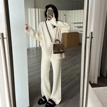 画像をギャラリービューアに読み込む, ボタン付きデザインニットトップス&カジュアルパンツセットアップ