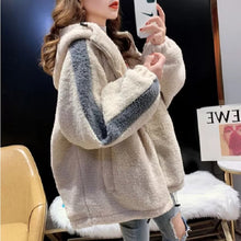 画像をギャラリービューアに読み込む, 秋冬新品暖かい裏起毛レトロ合わせやすいフード付きアウター