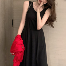 画像をギャラリービューアに読み込む, パフスリーブカーディガン&黒無袖ワンピースセットアップ