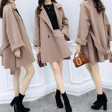 画像をギャラリービューアに読み込む, 6COLORS秋冬合わせやすいゆるリラックスラシャコート&スカートセットアップ