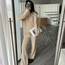 画像をギャラリービューアに読み込む, ボタン付きデザインニットトップス&カジュアルパンツセットアップ