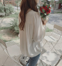 画像をギャラリービューアに読み込む, 無地ドレープカジュアルブラウストップス