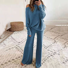 画像をギャラリービューアに読み込む, ボートネックカジュアルトップス&カジュアルパンツセットアップ