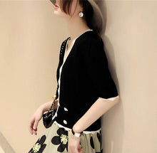 画像をギャラリービューアに読み込む, ニット透かし彫りファッションカーディガン冷房対策