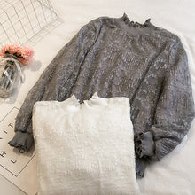 画像をギャラリービューアに読み込む, フリルネックレースブラウストップス