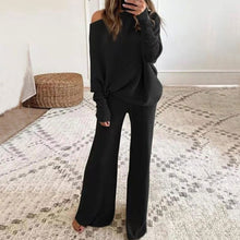 画像をギャラリービューアに読み込む, ボートネックカジュアルトップス&カジュアルパンツセットアップ
