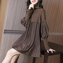 画像をギャラリービューアに読み込む, 2COLORS秋冬無地着痩せゆるリラックスランタンスリーブワンピース
