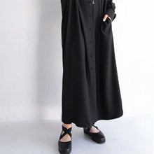 画像をギャラリービューアに読み込む, INS人気沸騰韓国風長袖ランタンスリーブゆったり着痩せ効果ロングカジュアルワンピース