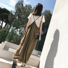 画像をギャラリービューアに読み込む, カジュアルオールインワンサロペット&ホワイトTシャツセットアップ