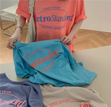 画像をギャラリービューアに読み込む, 4カラー選択ゆったり着痩せ効果半袖カジュアルコーデしやすいカジュアルTシャツ