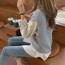 画像をギャラリービューアに読み込む, ストライプ柄ブラウス&ニットベストセットアップ