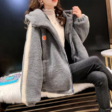 画像をギャラリービューアに読み込む, 秋冬新品暖かい裏起毛レトロ合わせやすいフード付きアウター