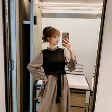 画像をギャラリービューアに読み込む, 重ね風フリル裾ボウタイデートワンピース