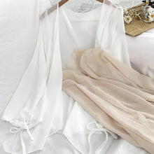 画像をギャラリービューアに読み込む, シースルーパフスリーブカーディガン日焼け対策アウター