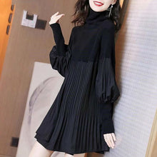 画像をギャラリービューアに読み込む, 2COLORS秋冬無地着痩せゆるリラックスランタンスリーブワンピース