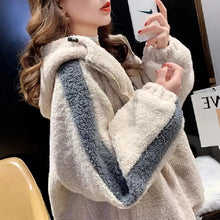 画像をギャラリービューアに読み込む, 秋冬新品暖かい裏起毛レトロ合わせやすいフード付きアウター