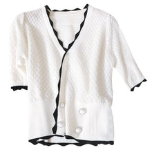 画像をギャラリービューアに読み込む, ニット透かし彫りファッションカーディガン冷房対策
