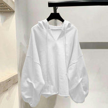 画像をギャラリービューアに読み込む, 韓国風気質フード付きランタンスリーブ長袖合わせやすいゆったりパーカートップス