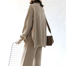 画像をギャラリービューアに読み込む, 3カラー選択アプリコットハイネックリゾートニットセーター&カジュアルパンツセットアップ