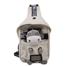 画像をギャラリービューアに読み込む, ぬいぐるみ付きキャンバスバッグ