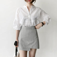 画像をギャラリービューアに読み込む, ホワイト無地ブラウス・シャツトップス