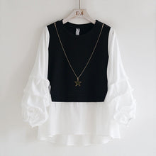 画像をギャラリービューアに読み込む, 4カラー選択デザインスタイルファッション切り替えゆったり着痩せ効果シャツ・ブラウス(飾り付き)