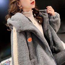 画像をギャラリービューアに読み込む, 秋冬新品暖かい裏起毛レトロ合わせやすいフード付きアウター