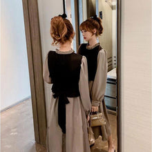 画像をギャラリービューアに読み込む, 重ね風フリル裾ボウタイデートワンピース