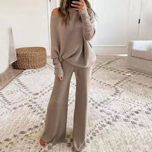 画像をギャラリービューアに読み込む, ボートネックカジュアルトップス&カジュアルパンツセットアップ