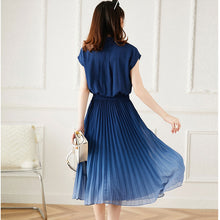 画像をギャラリービューアに読み込む, グラデーションプリーツワンピースフレンチ袖ワンピースデートエレガンス