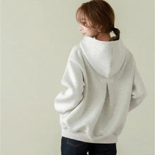画像をギャラリービューアに読み込む, 5カラー裏起毛カジュアル無地フード付きゆるリラックスパーカー
