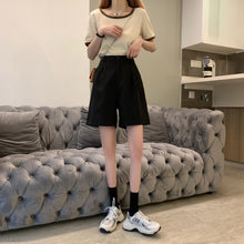 画像をギャラリービューアに読み込む, 無地カジュアルリゾート韓国風ショートパンツハイウエスト