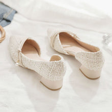 画像をギャラリービューアに読み込む, とがったローヒールパンプスシンプルデート通勤コーデしやすいシューズ