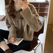 画像をギャラリービューアに読み込む, 3カラー選択ミニマリストスタイルファッションデザインスタイル無地気質カジュアルコーデしやすいニットアウター