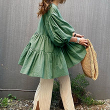 画像をギャラリービューアに読み込む, 7カラーフリル裾パフスリーブブラウストップス