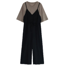 画像をギャラリービューアに読み込む, 無地シンプルTシャツ&オールインワンサロペットセットアップ