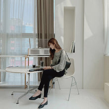 画像をギャラリービューアに読み込む, 無地ドレープカジュアルブラウストップス