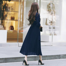 画像をギャラリービューアに読み込む, プリーツ無地デートワンピースベルト付きエレガント優雅ワンピース人気ワンピース