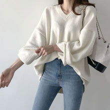 画像をギャラリービューアに読み込む, 無地シンプルコーデニットセーター3カラートップス