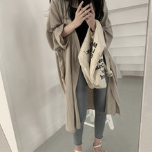 画像をギャラリービューアに読み込む, 無地気質ゆったり着痩せ効果カジュアルコーデしやすいカーディガンカジュアルアウター日焼け止め
