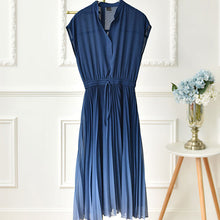 画像をギャラリービューアに読み込む, グラデーションプリーツワンピースフレンチ袖ワンピースデートエレガンス
