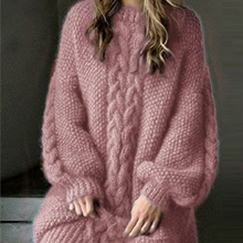 画像をギャラリービューアに読み込む, 韓国ファッション 着痩せレディースファッションゆとり ニットワンピース