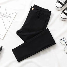 画像をギャラリービューアに読み込む, 秋冬裏起毛カジュアル合わせやすいハイウエストデニムパンツ