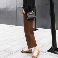 画像をギャラリービューアに読み込む, 秋冬カジュアル無地ハイウエスト着痩せゆるリラックスラシャパンツ