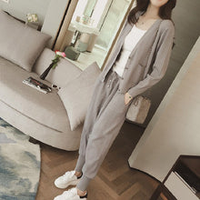 画像をギャラリービューアに読み込む, 無地カーデイガン&カジュアルパンツ&ベスト3点セットアップ